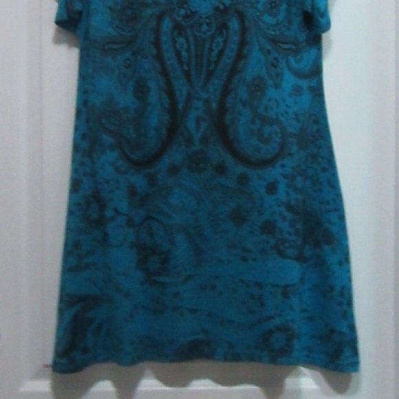 NEW  Blue Bling dress says small appears larger Check - Picture 8 of 16